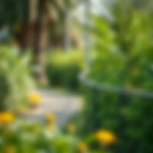 Lush greenery and walking trails in Al Jazeera Park