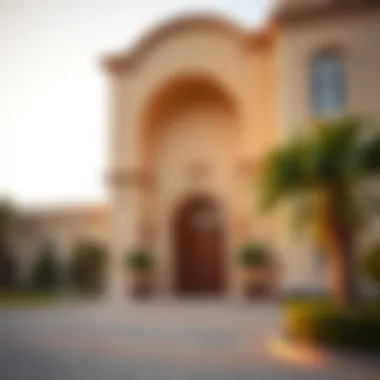 Entrance to Al Jurf Garden highlighting its elegant design