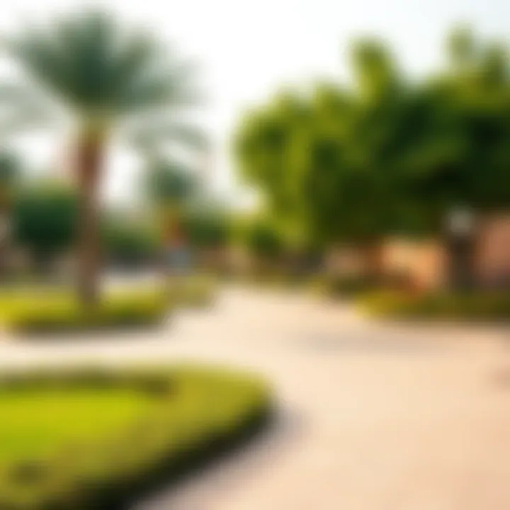 Community Park Community park in Al Zahia with lush greenery and recreational facilities