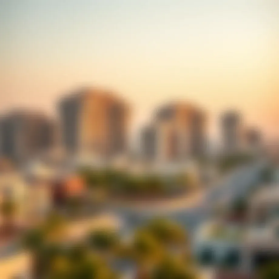 Impressive skyline of Al Zahia Community showcasing modern architecture