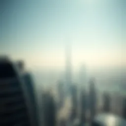 Stunning view of ان ام سي رويال خليفة skyline