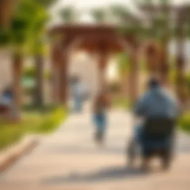 Community Life at Arabian Ranches 2 Community park in Arabian Ranches 2 with families enjoying outdoor activities