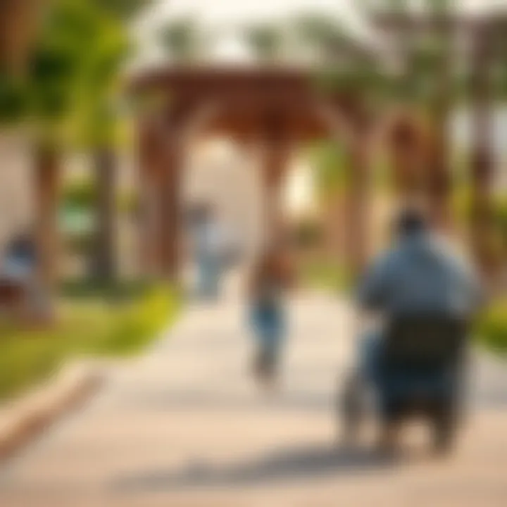 Community Life at Arabian Ranches 2 Community park in Arabian Ranches 2 with families enjoying outdoor activities