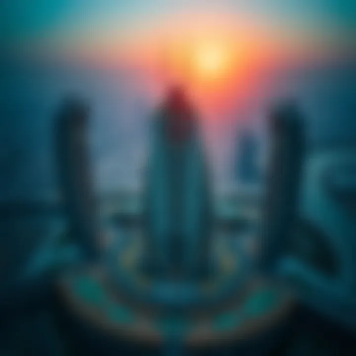 Aerial perspective showcasing the unique shape of the Butterfly Building