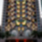 Stunning view of the Butterfly Building's intricate facade