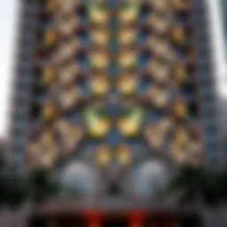 Stunning view of the Butterfly Building's intricate facade