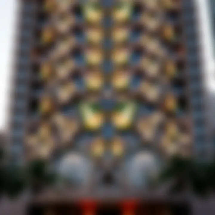 Stunning view of the Butterfly Building's intricate facade