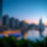 A panoramic view of Bluewaters Dubai showcasing its striking skyline and vibrant atmosphere.