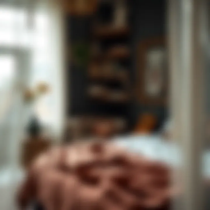 Cozy boho bedroom with layered textiles