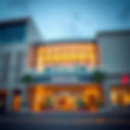 Exterior view of Boutik Mall showcasing its modern architecture