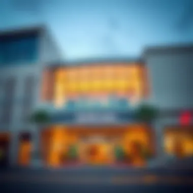 Exterior view of Boutik Mall showcasing its modern architecture