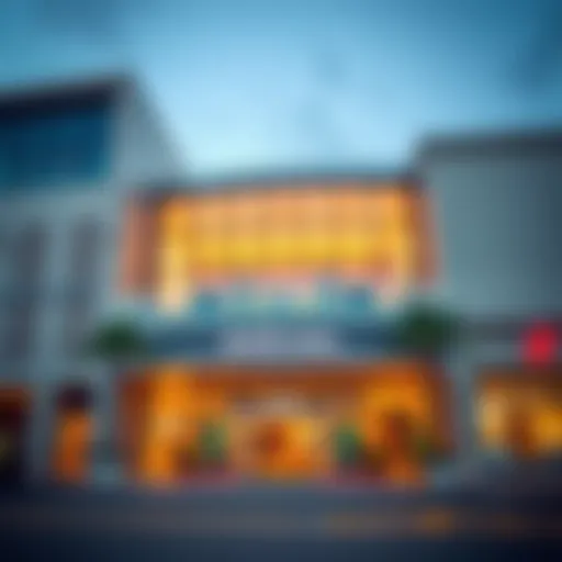 Exterior view of Boutik Mall showcasing its modern architecture