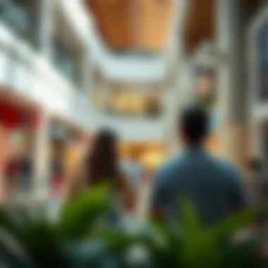 Visitors enjoying leisure activities within the mall environment