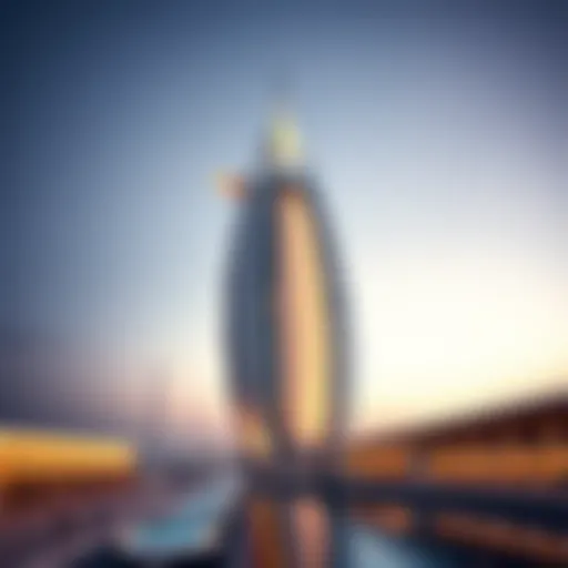 Overview of Burj Al Arab's iconic sail-shaped silhouette