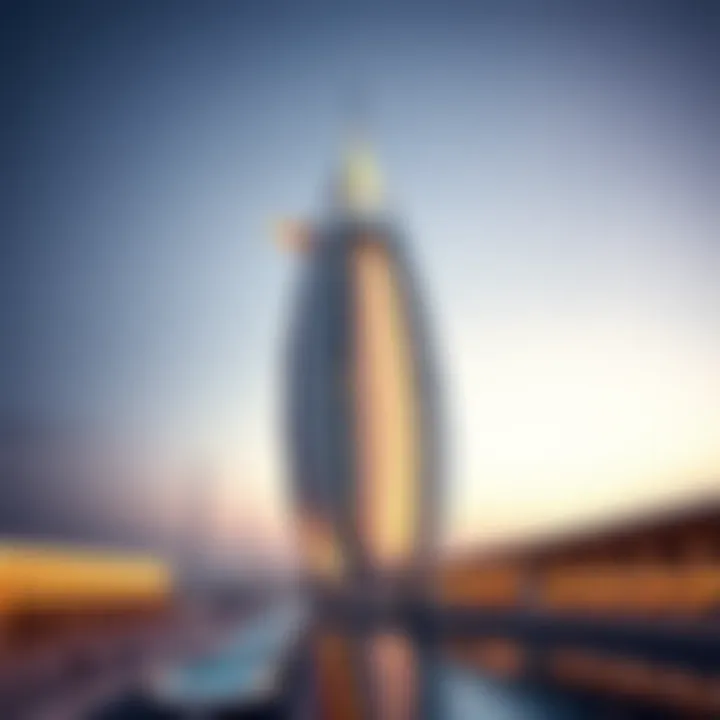 Burj Al Arab's Stunning Architecture Overview of Burj Al Arab's iconic sail-shaped silhouette