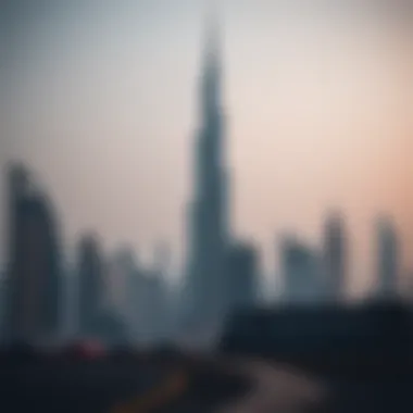 Burj Shahr 1: Architectural Marvel Architectural marvel of برج شهر ١ against Dubai skyline