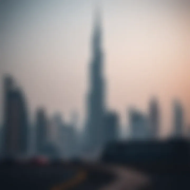 Burj Shahr 1: Architectural Marvel Architectural marvel of برج شهر ١ against Dubai skyline