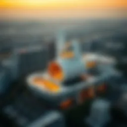 Aerial view of Cinema City Zero 6 showcasing its architectural design