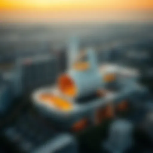 Aerial view of Cinema City Zero 6 showcasing its architectural design
