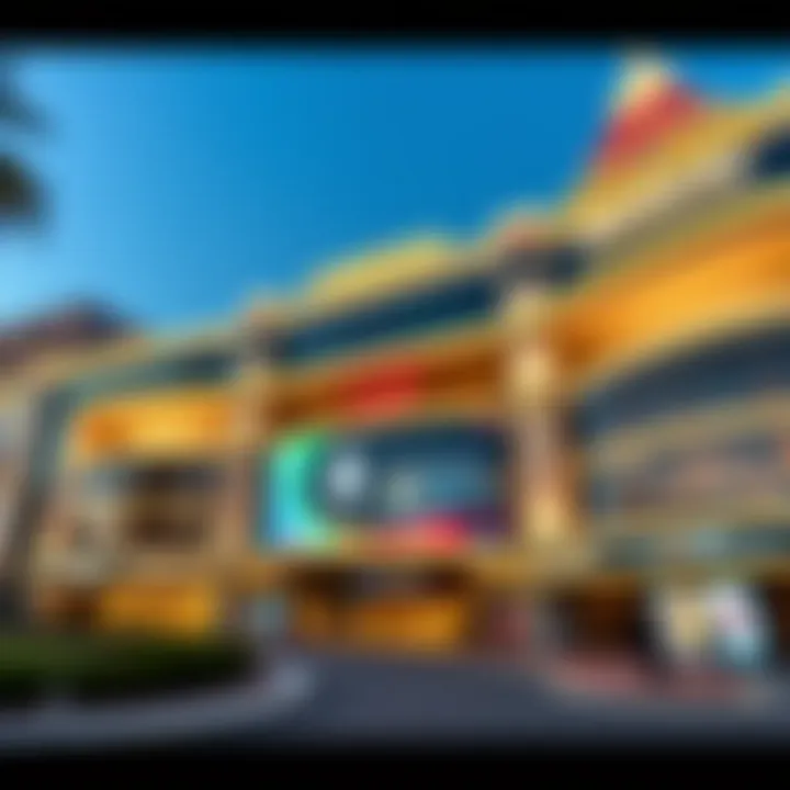 Architectural Marvel of Emirates Mall Cinema Exterior view of Emirates Mall cinema showcasing architectural beauty