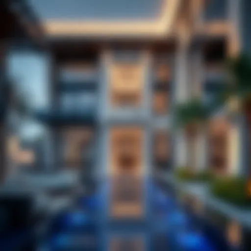 A luxury residential property in Dubai showcasing modern architecture