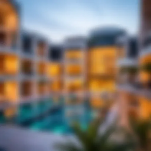 Architectural design of Damac Ghalia showcasing modern aesthetics