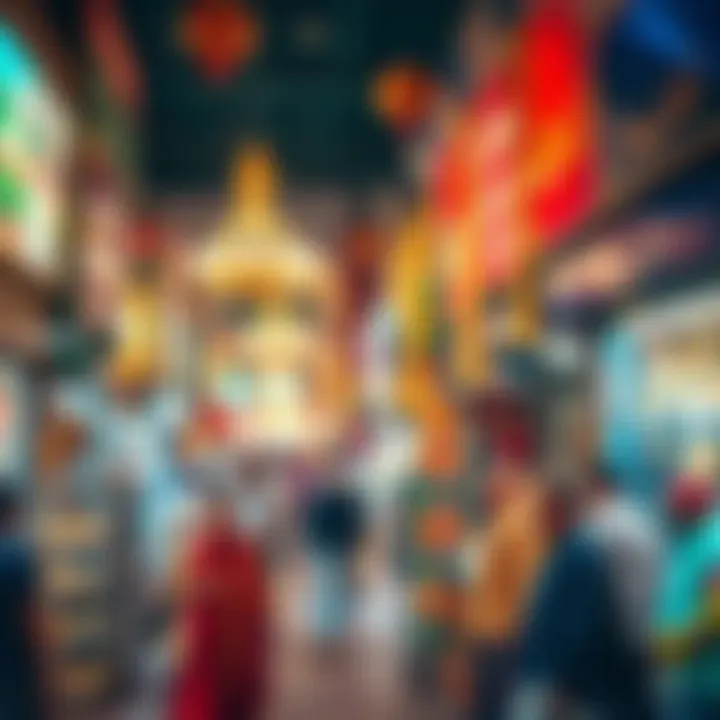 Bustling marketplace atmosphere in Deira Gold Souq