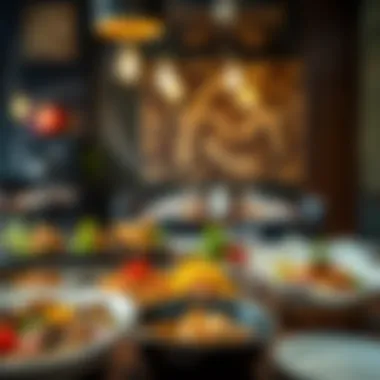 Diverse Culinary Offerings in Dubai's Restaurants Colorful array of dishes representing various cuisines in Dubai