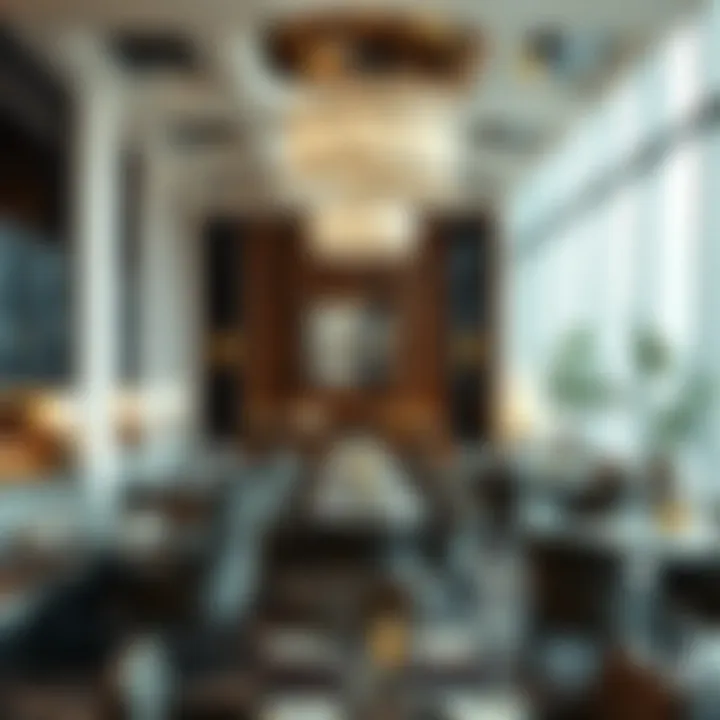 An elegant interior of a fine dining restaurant in Dubai