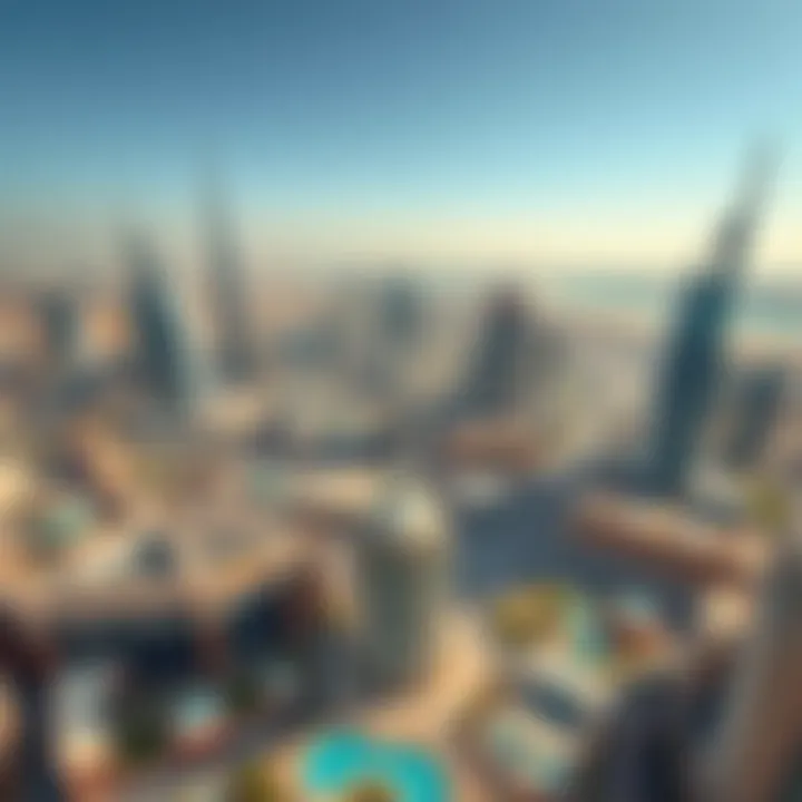 Aerial View of دوار السمكة Dubai Aerial view of دوار السمكة Dubai showcasing its architectural beauty