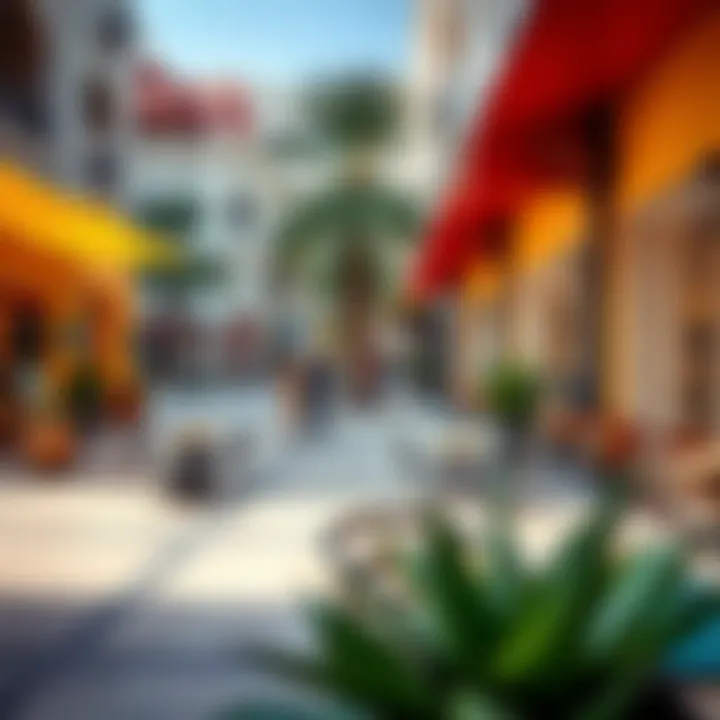 Lifestyle Around دوار السمكة Dubai Vibrant lifestyle around دوار السمكة Dubai with cafes and shops