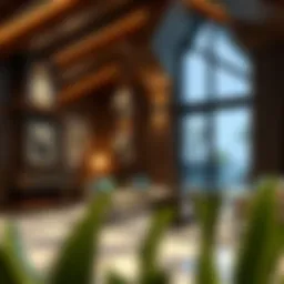 Luxurious chalet interior showcasing modern design