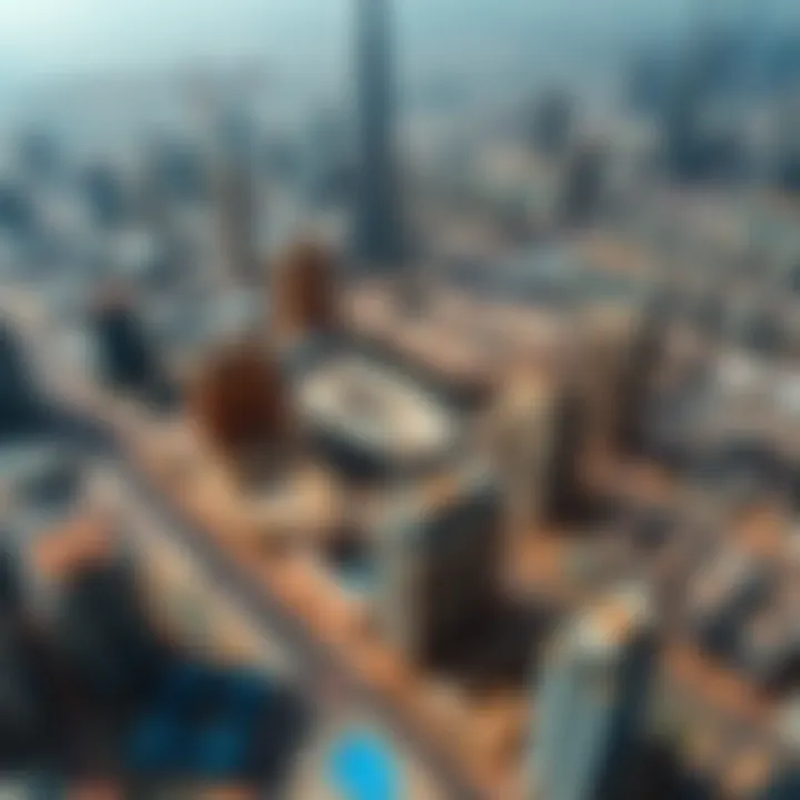 Dynamic Growth: Ongoing Developments in Dubai Aerial view of ongoing construction projects in Dubai