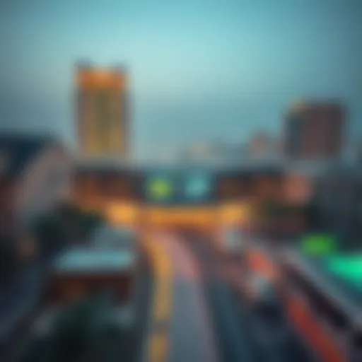 Aerial view of Dubai Studio City Metro Station showcasing its modern architecture