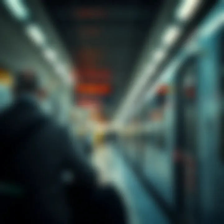 Passengers utilizing Dubai Metro, emphasizing urban mobility