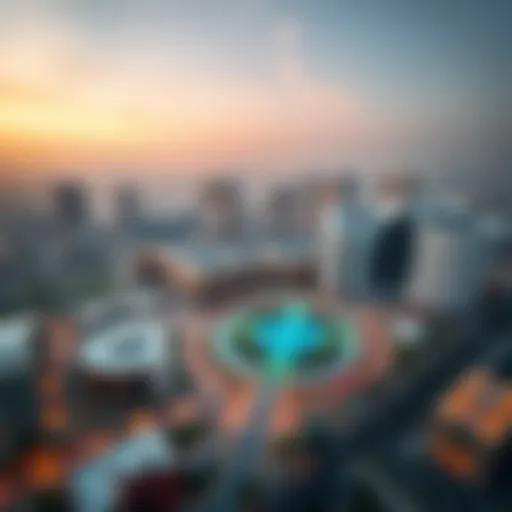 Aerial view of Dubai Techno Park showcasing modern architecture