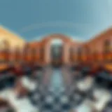 A panoramic view of the Emirates Auction venue in Sharjah showcasing its grandeur