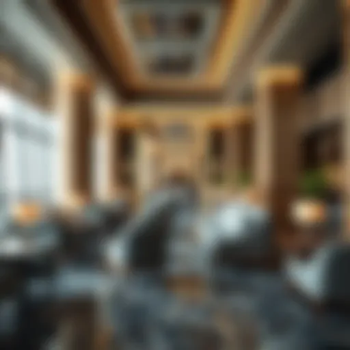 Luxurious seating area in the Emirates Lounge