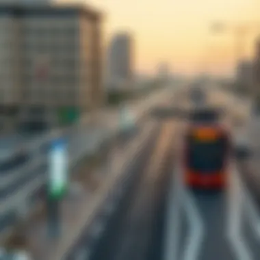 Transport Network Surrounding Emirates Metro Bus Stop 2 Map showing the transport network around Emirates Metro Bus Stop 2