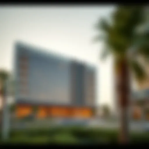 Stunning view of Emitac Building showcasing its unique architectural design