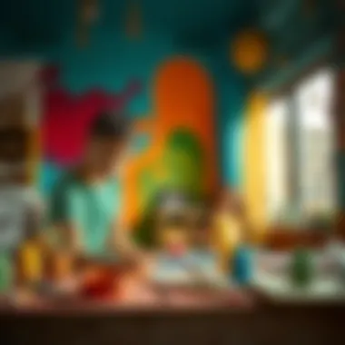 A colorful art workshop for kids in Dubai