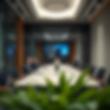 Collaborative Environment in the Conference Room Business meeting in a conference room at the European Business Center