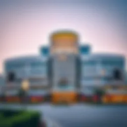 Exterior view of the European Business Center showcasing modern architecture