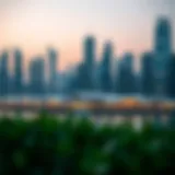 Skyline view of Dubai showcasing modern architecture