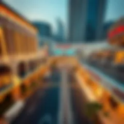 Aerial view showcasing the architectural grandeur of Dubai Mall's Fashion District