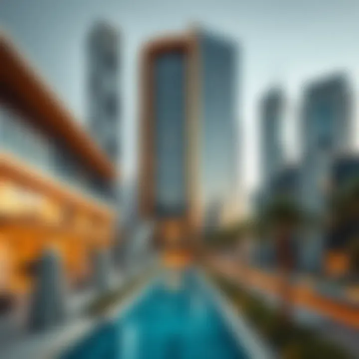 Stunning architectural view of Hive Bur Dubai showcasing modern design