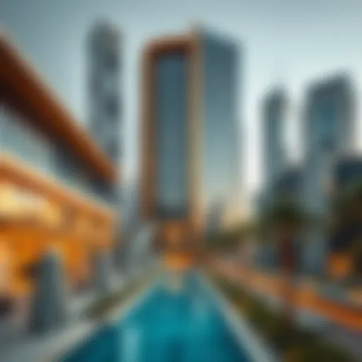 Modern Architecture of Hive Bur Dubai Stunning architectural view of Hive Bur Dubai showcasing modern design