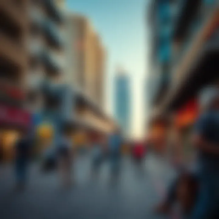 Vibrant community life around Hive Bur Dubai depicting social interaction