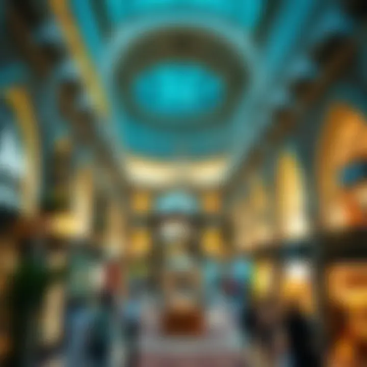 Vibrant shopping areas within Ibn e Battuta Mall filled with diverse retail options