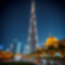 Stunning view of the Burj Khalifa illuminated for Eid celebrations